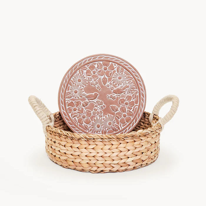 Bread Warmer & Basket Round Gift Set