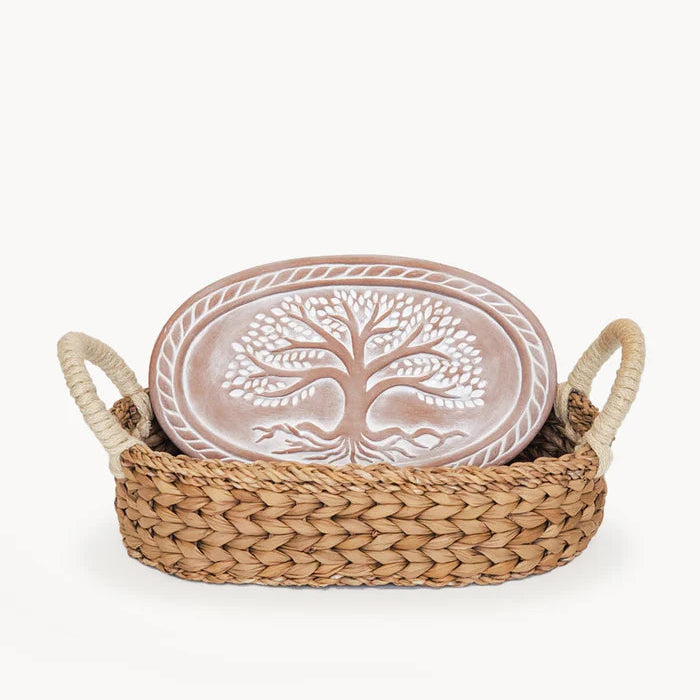Bread Warmer & Basket Oval Gift Set