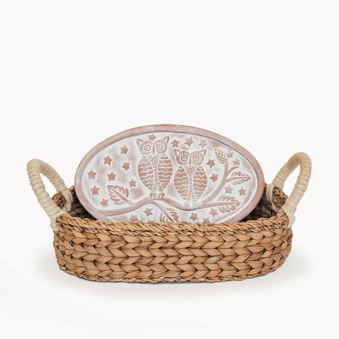 Bread Warmer & Basket Oval Gift Set