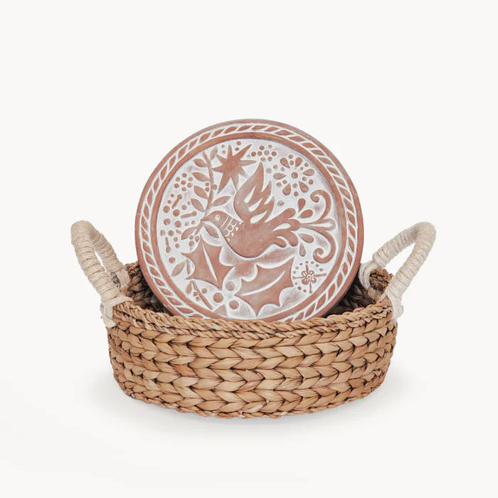 Bread Warmer & Basket Round Gift Set