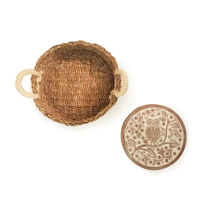 Bread Warmer & Basket Round Gift Set