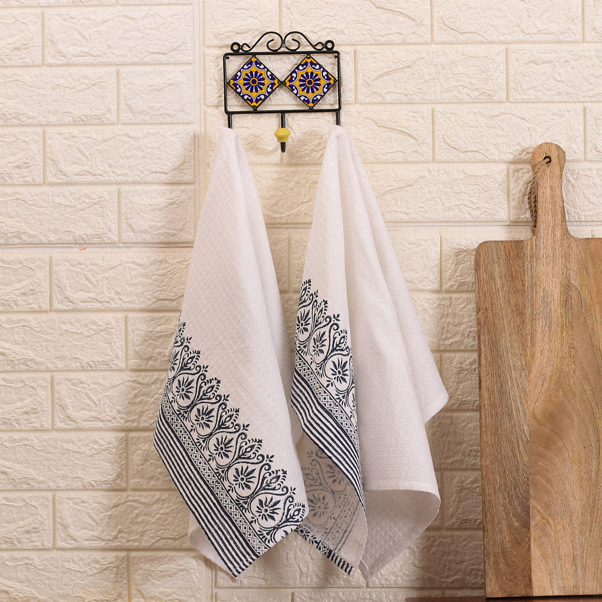 Hand-Block Printed Designs - Artisan Made Cotton Dish Towels