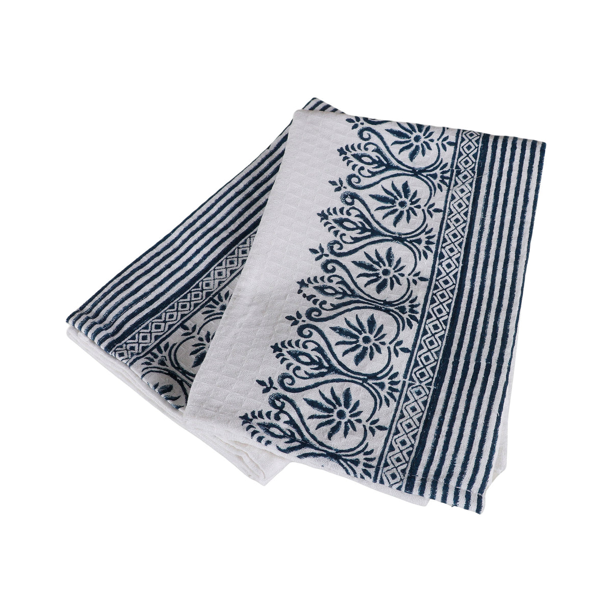Hand-Block Printed Designs - Artisan Made Cotton Dish Towels