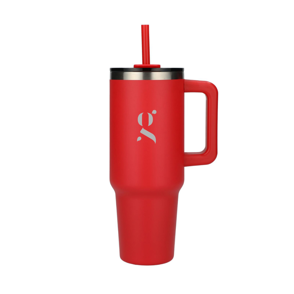 Pinnacle 40 oz Vacuum Insulated Eco-Friendly Travel Tumbler With Straw