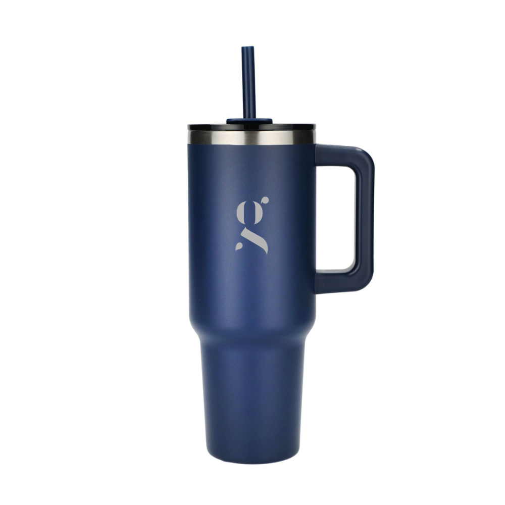 Pinnacle 40 oz Vacuum Insulated Eco-Friendly Travel Tumbler With Straw