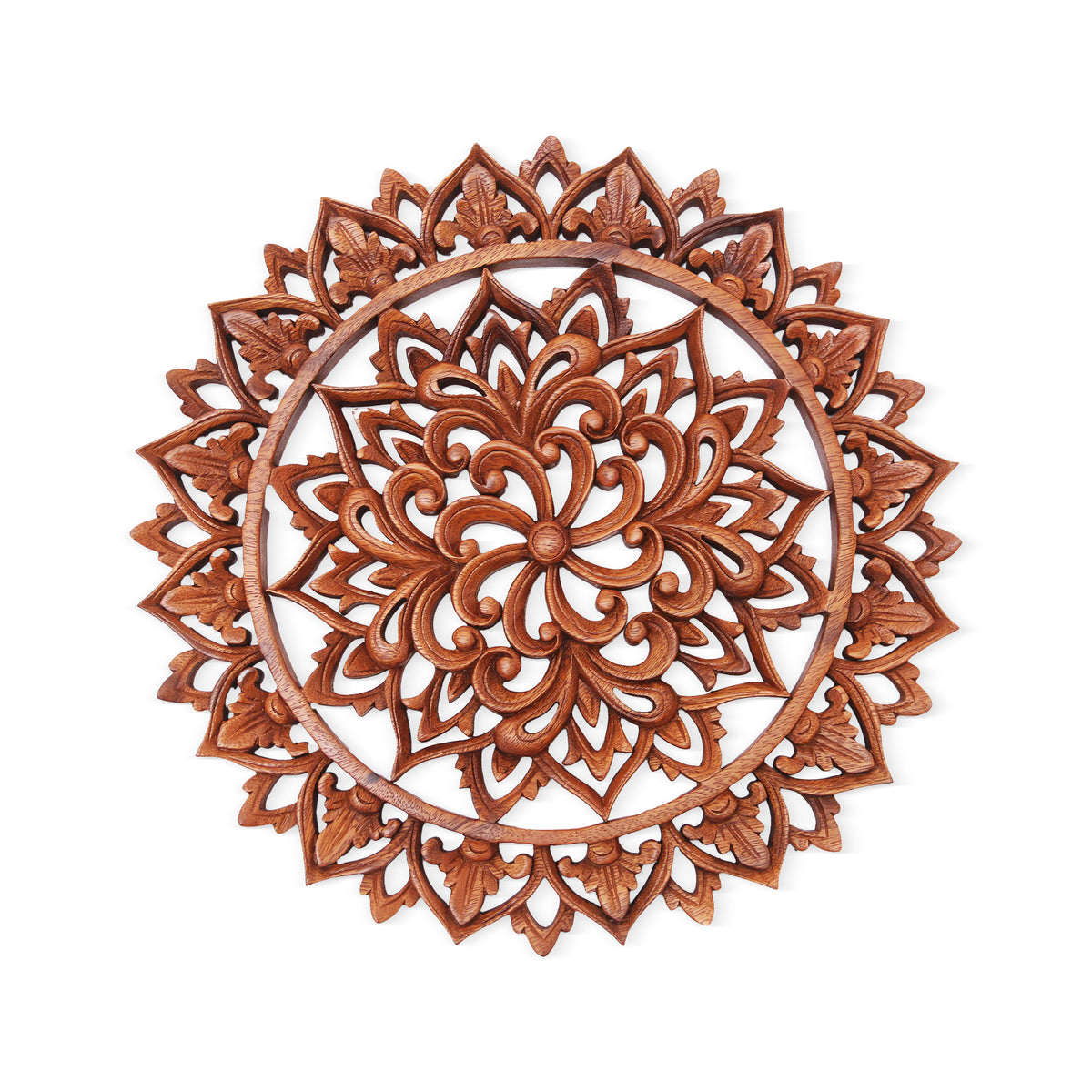Flower Farm - an Artisan Crafted Suar Wood Relief Panel