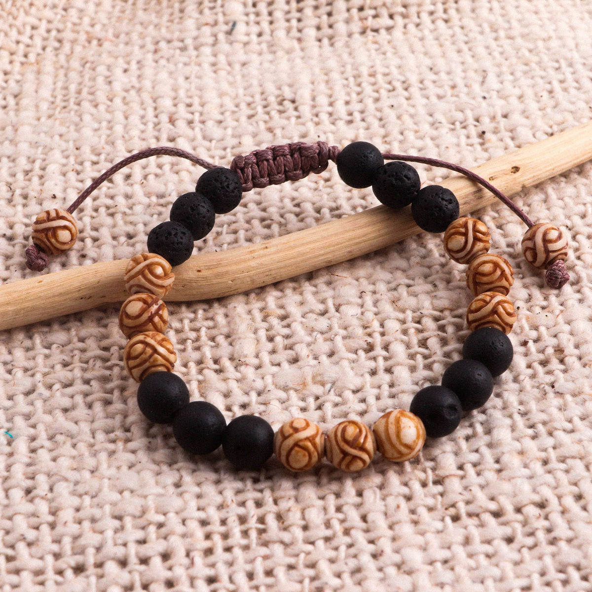 Chakra Unity - a Balinese Chakra Lava Stone Beaded Unity Bracelet
