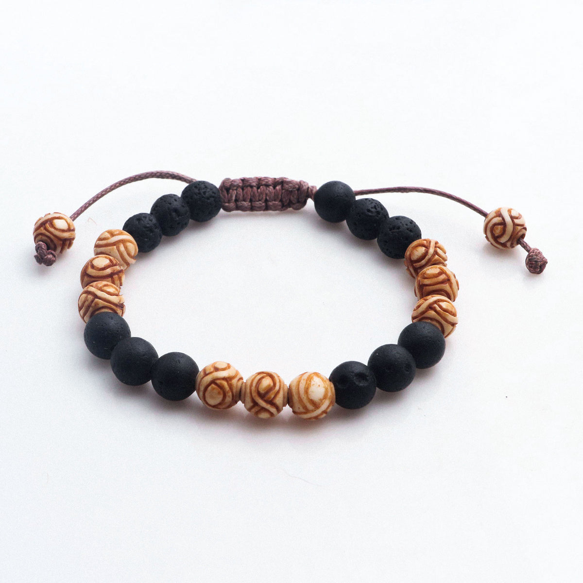 Chakra Unity - a Balinese Chakra Lava Stone Beaded Unity Bracelet