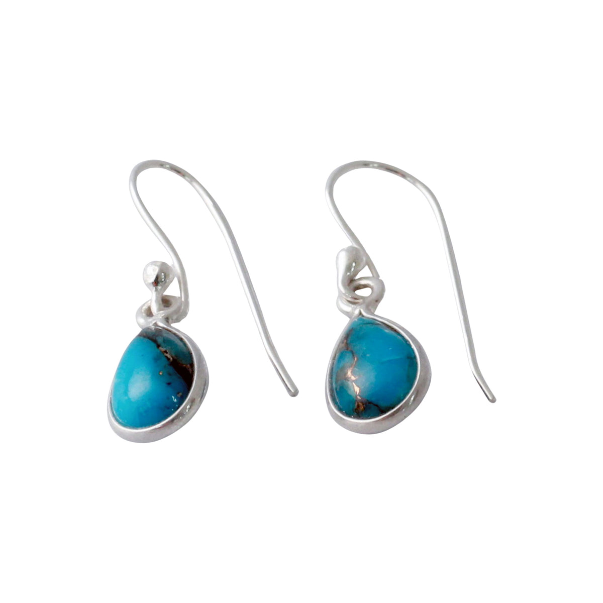 Beautiful Blue Goddess - Composite Turquoise on Sterling Silver Earrings