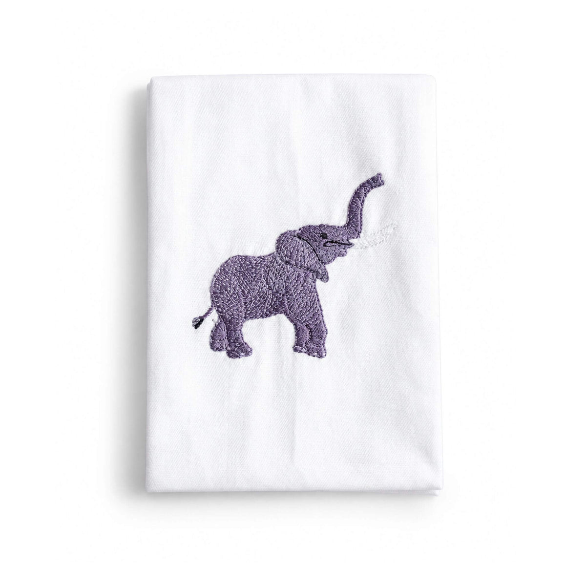 African Wildlife Embroidered Napkin Set, Baby Elephant