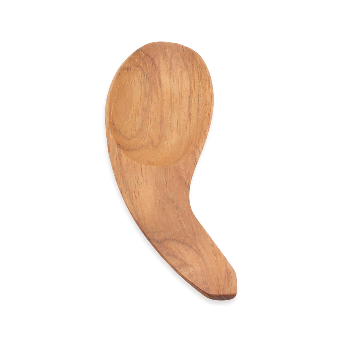 Curved Teak Wood Scoops from Bali (Set of 6) for a Stylish Meal