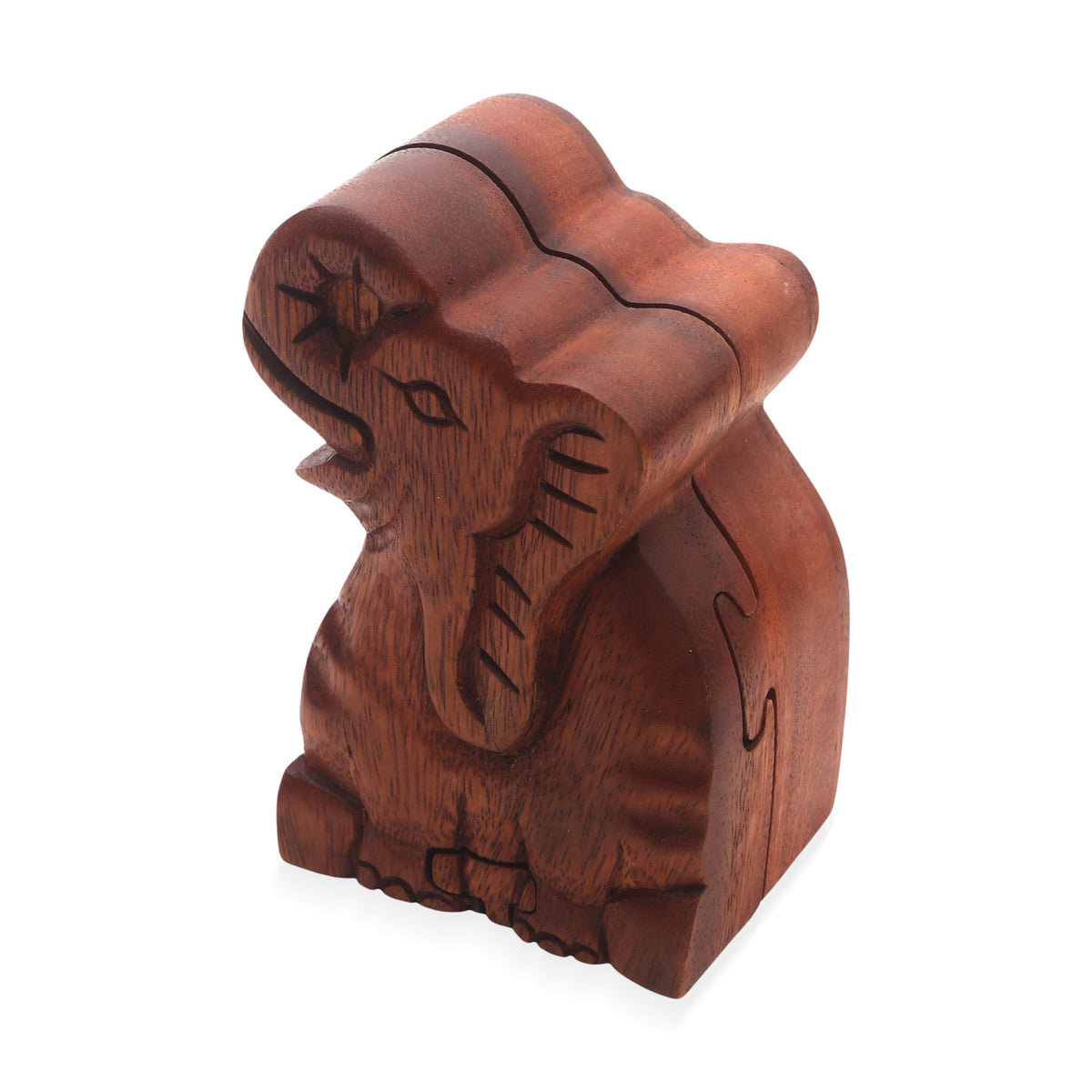 Elephant Secret - an Elephant Theme Wood Puzzle Box