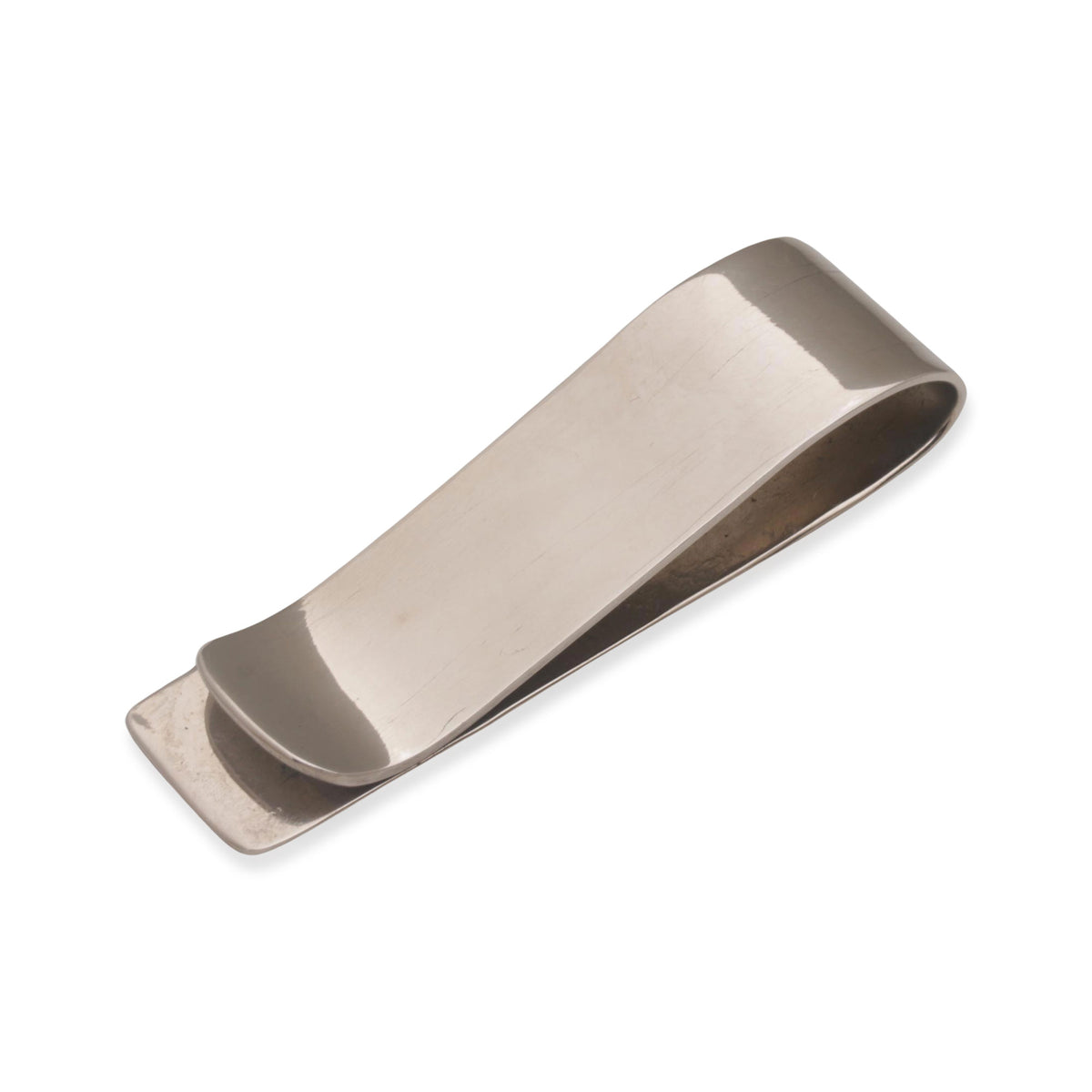 Crafted with 'Luck Will Follow Me' Sigil - Engraved Stainless Steel Money Clip from Indonesia