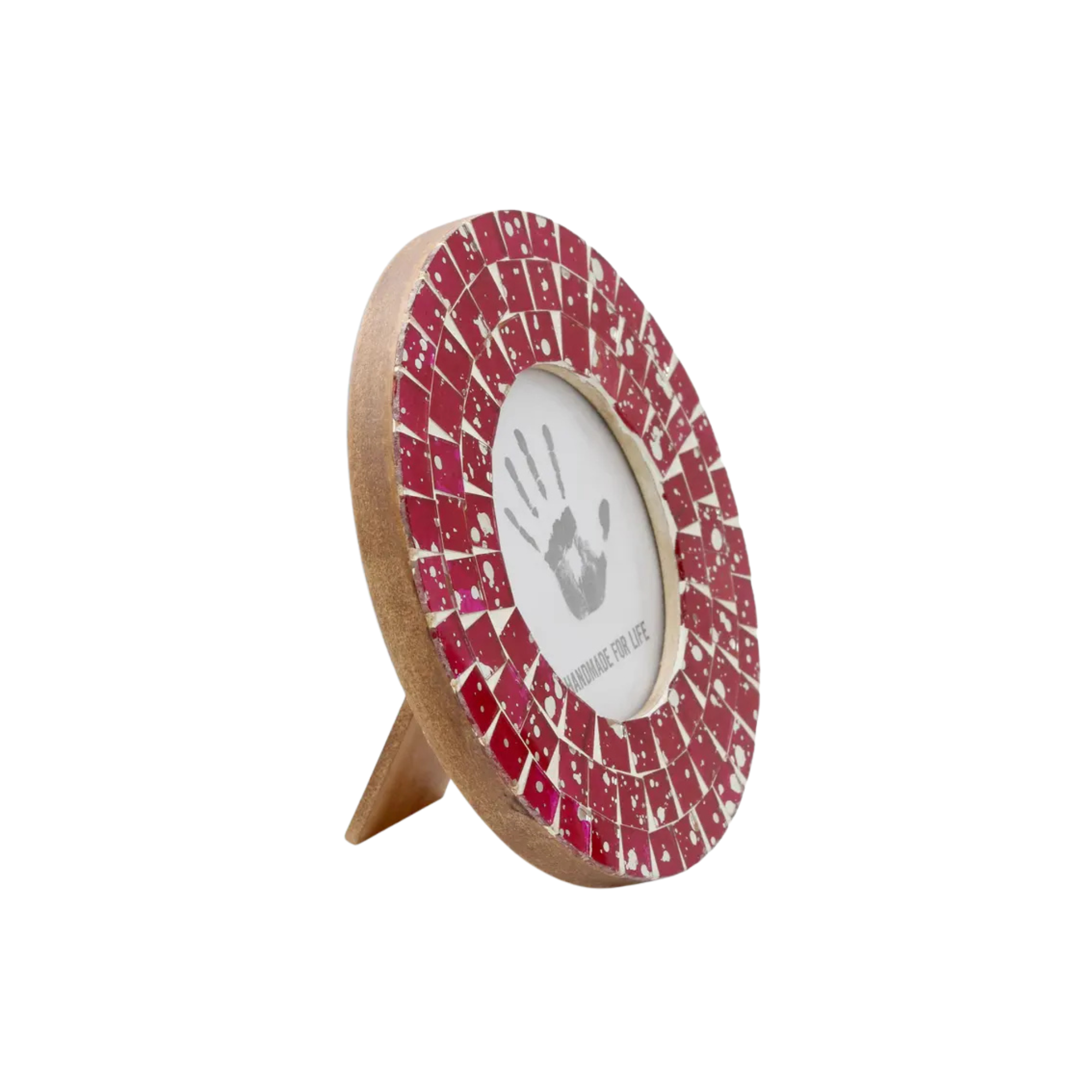 Glass Mosaic Photo Frame in Red Ruby