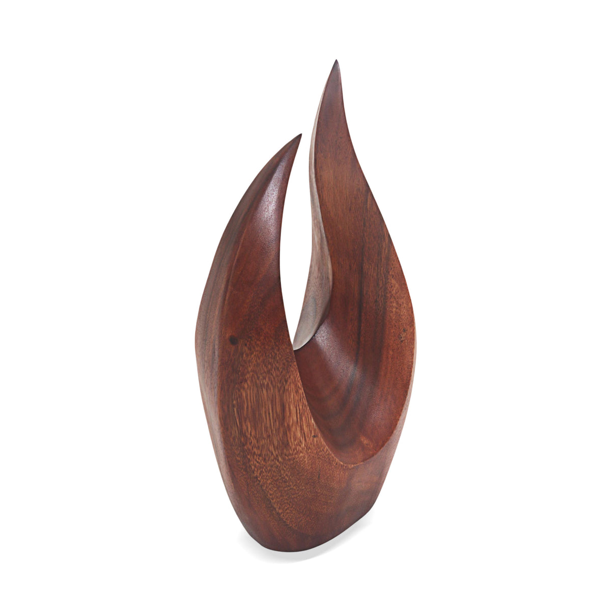 Hand Carved Natural Suar Wood Fire Flames Sculpture - Fire Flames