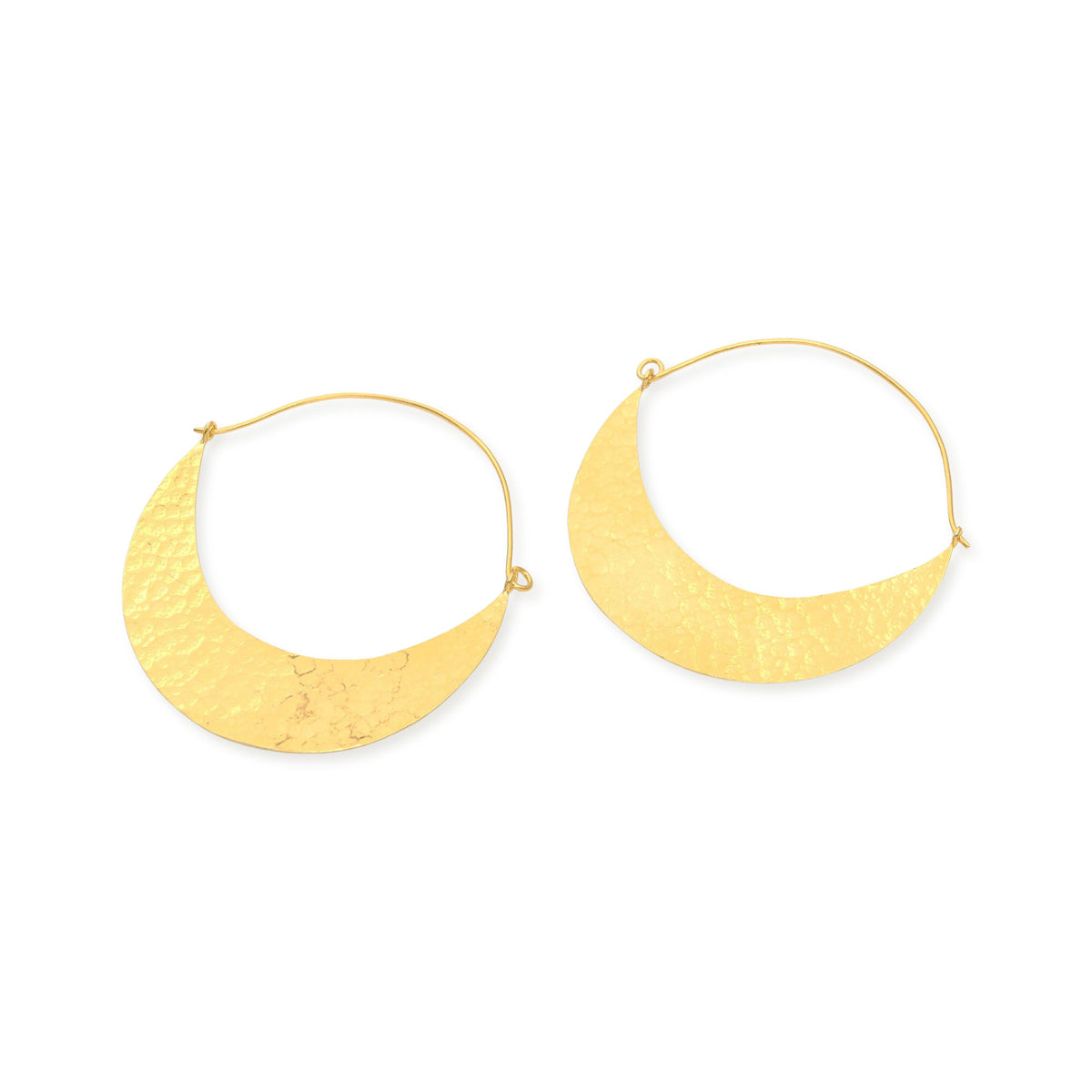 Hand Crafted Gold-Plated Hoop Earrings from Indonesia