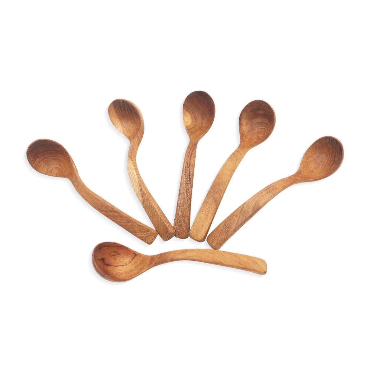 Ladle Up! - Hand Crafted Teak Wood Soup Spoons from Bali (Set of 6)