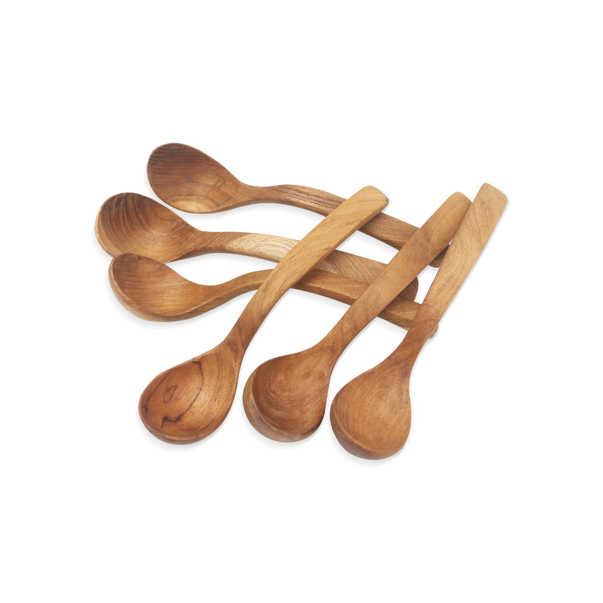 Ladle Up! - Hand Crafted Teak Wood Soup Spoons from Bali (Set of 6)