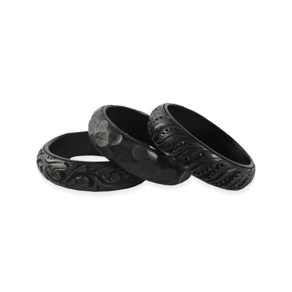 Glorious Goa - Set of Three Hand Made Mango Wood Bangle Bracelets