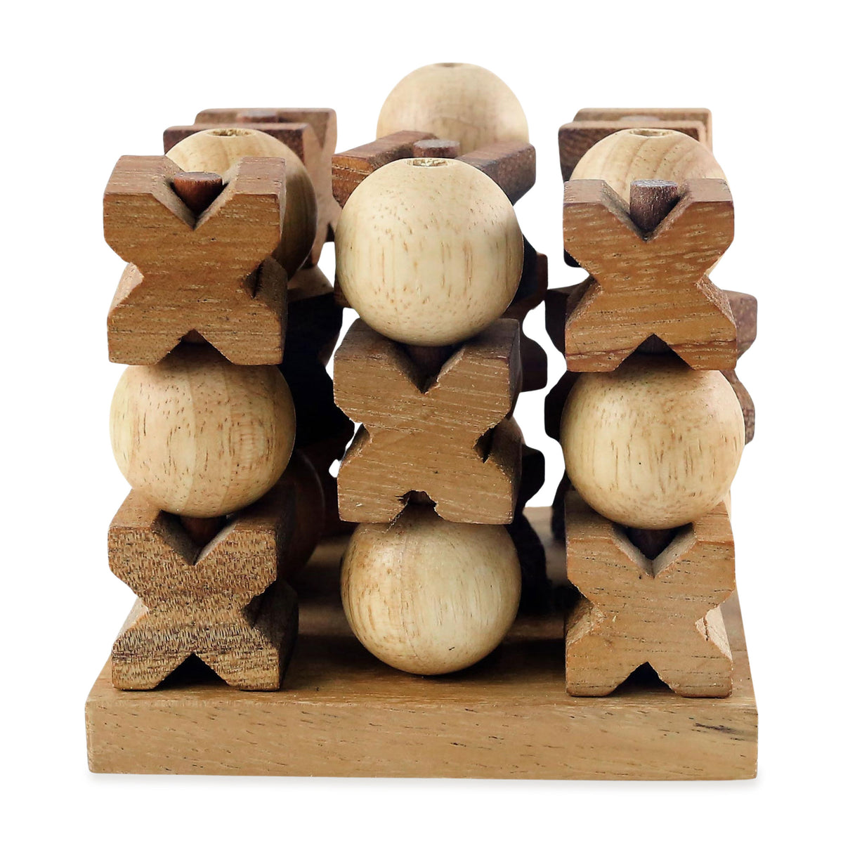 Hand Made Wood Game Tic-Tac-Toe from Thailand