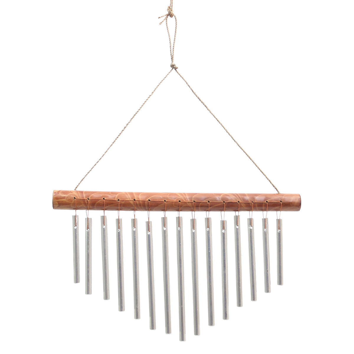 Handcrafted Bamboo Wind Chimes from Bali - Natural Ring