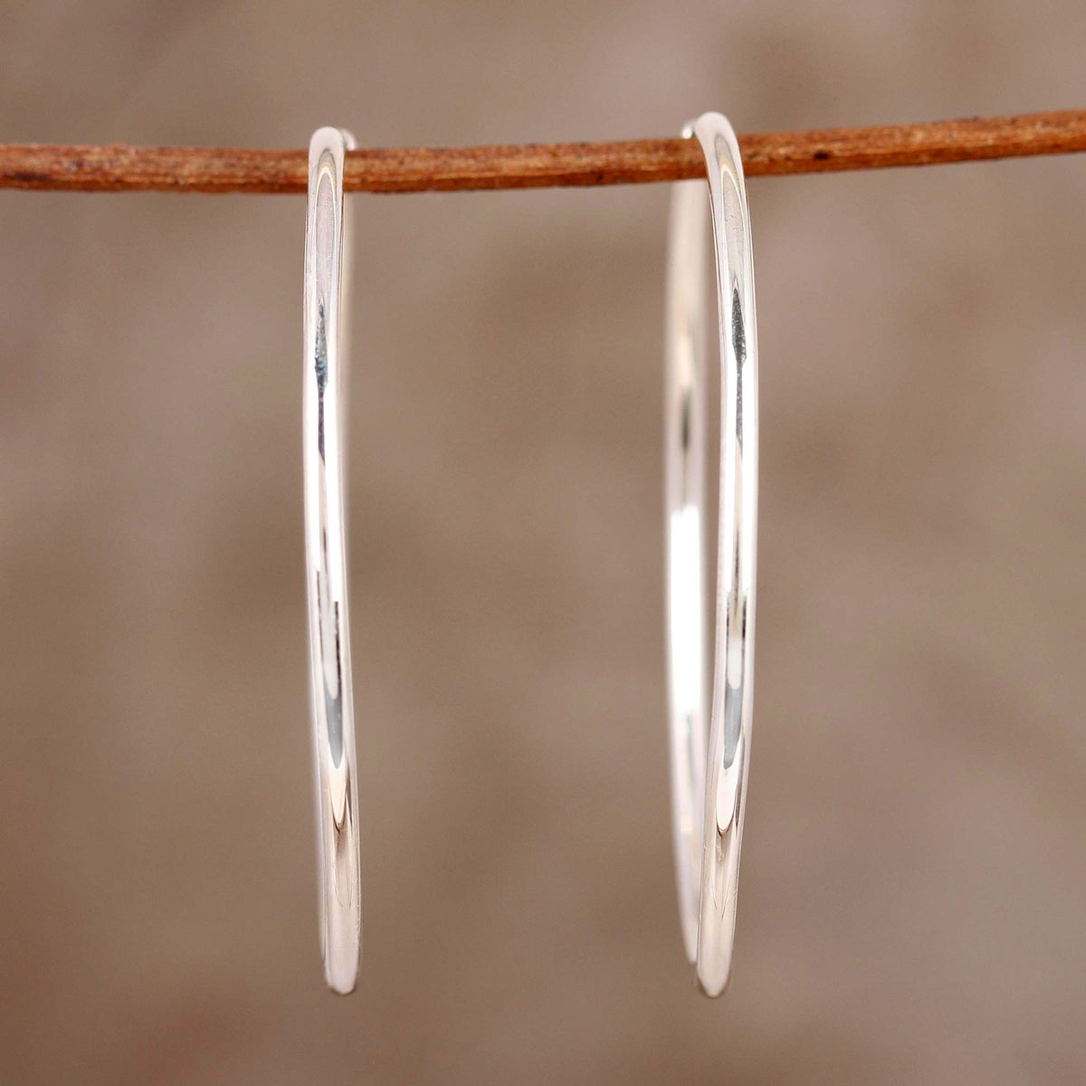 Sterling Silver Endless Hoop Earrings