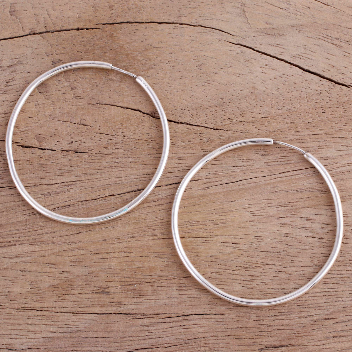 Sterling Silver Endless Hoop Earrings