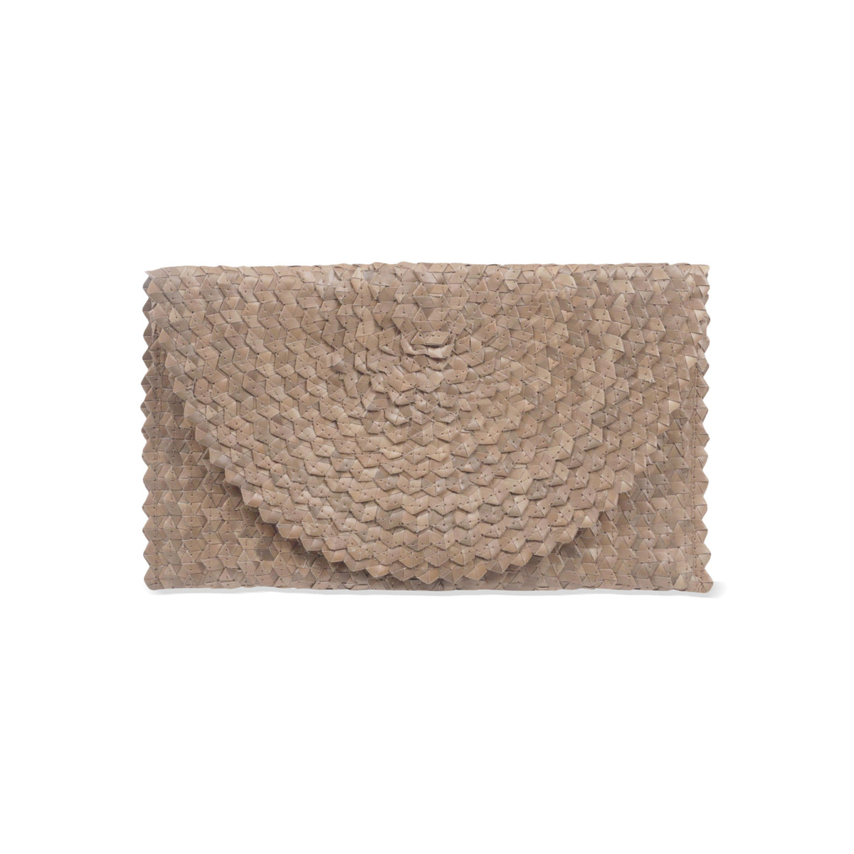 Tropical Touch - a Handmade Brown Palm Leaf Clutch Handbag from Indonesia