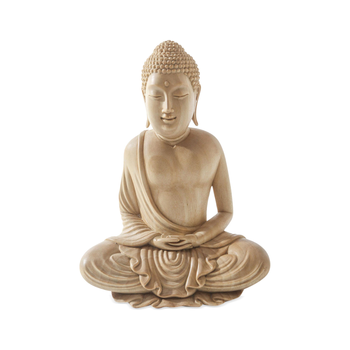 Buddha Affirms - a Handmade Crocodile Wood Buddha Sculpture