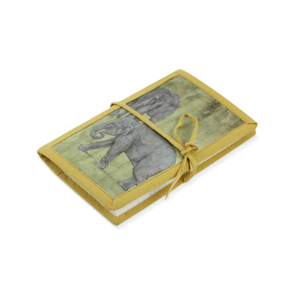 Jungle Elephants - a Handmade Paper Journal 46 Blank Pages (Medium)