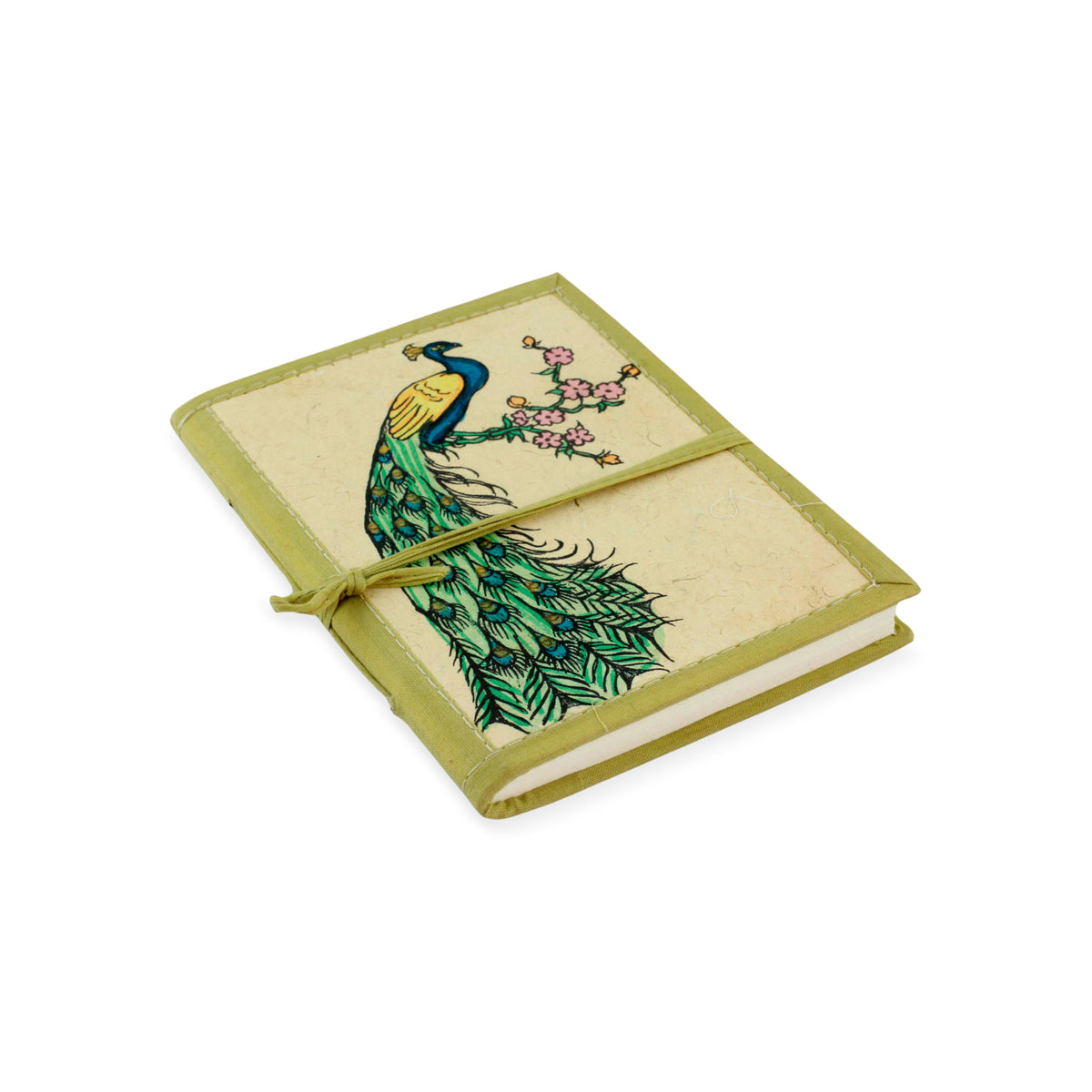 Peacock Journeys - a Handmade Paper Journal with 48 Pages