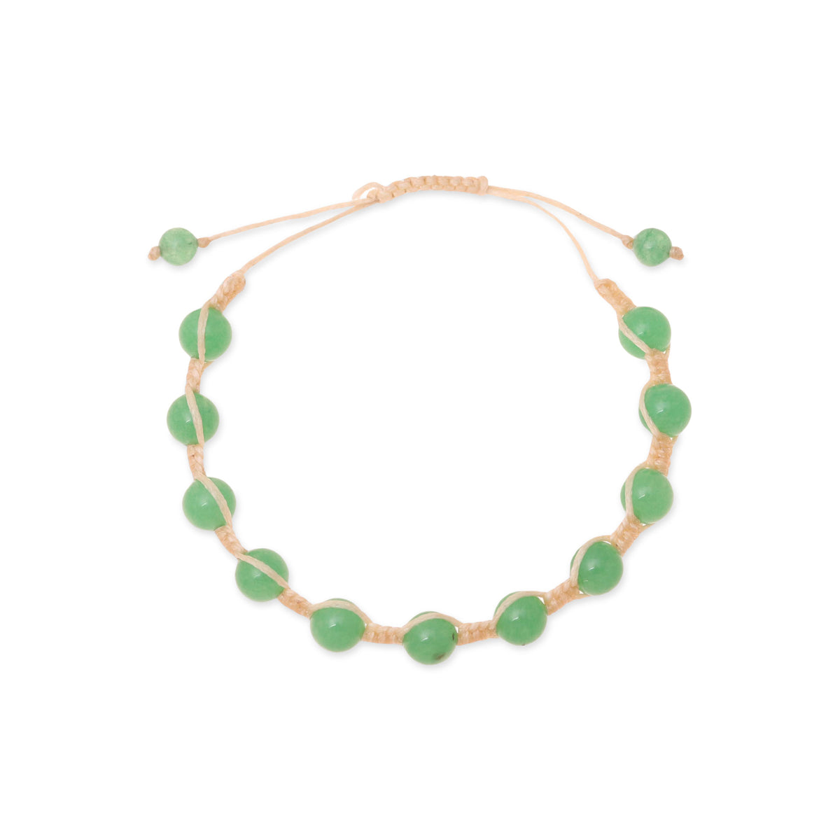 Lovely Song - a Handmade Quartz Beaded Macrame Bracelet from India