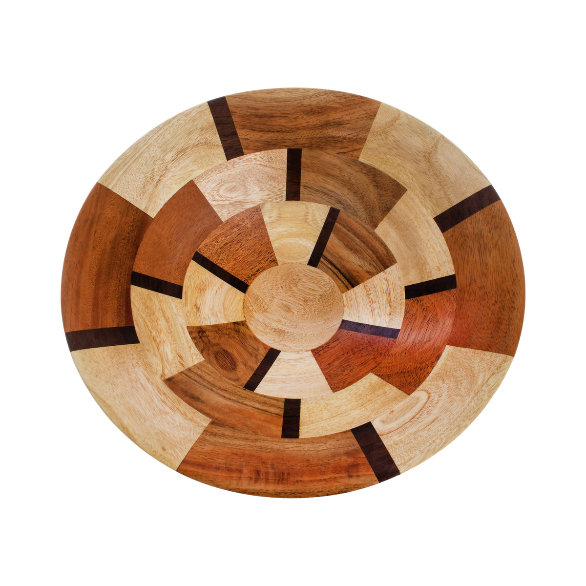 Handmade Wood Serving Bowl from Guatemala