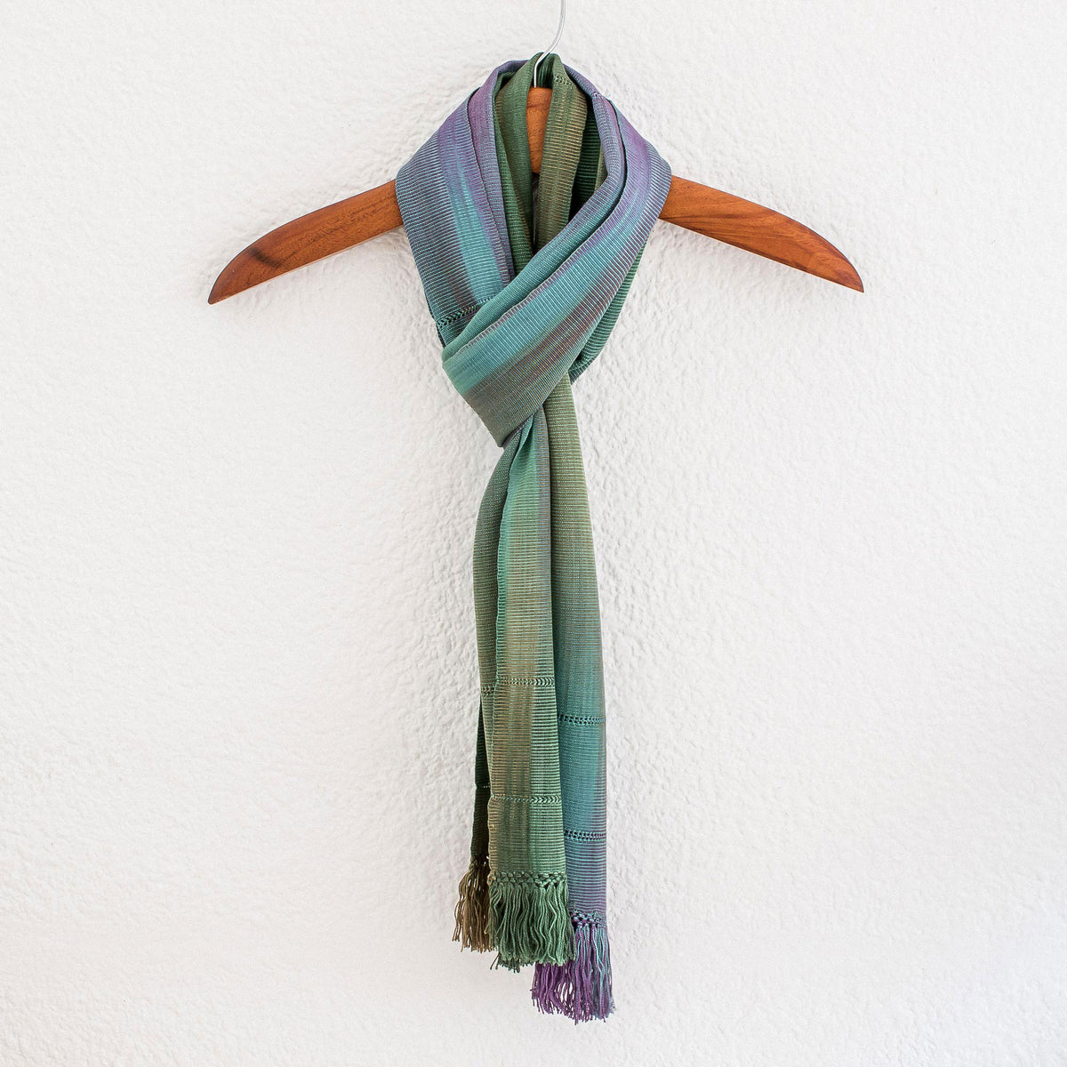 Smooth Breeze - Handwoven 100% Rayon Wrap Scarf from Guatemala
