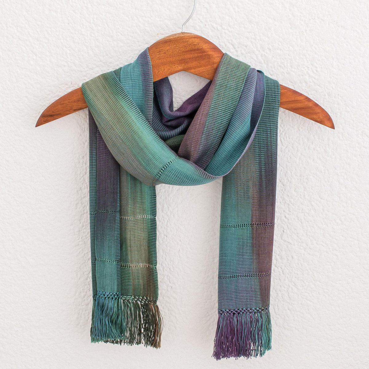 Smooth Breeze - Handwoven 100% Rayon Wrap Scarf from Guatemala