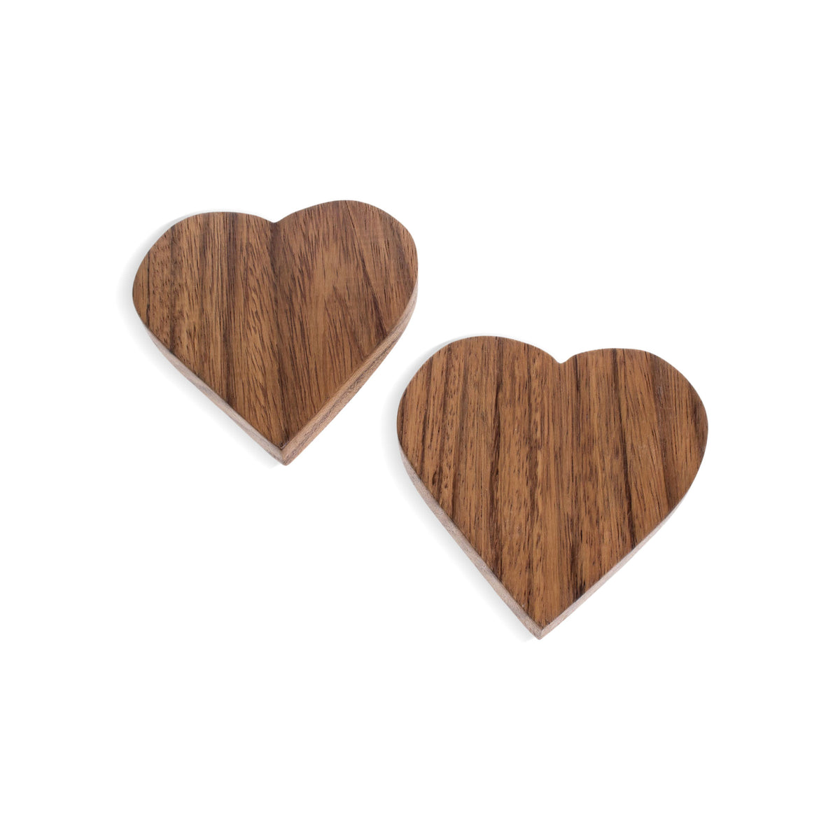 Lovely Light - a Pair of Heart-Shaped Wood Tealight Holders from Guatemala (Pair)