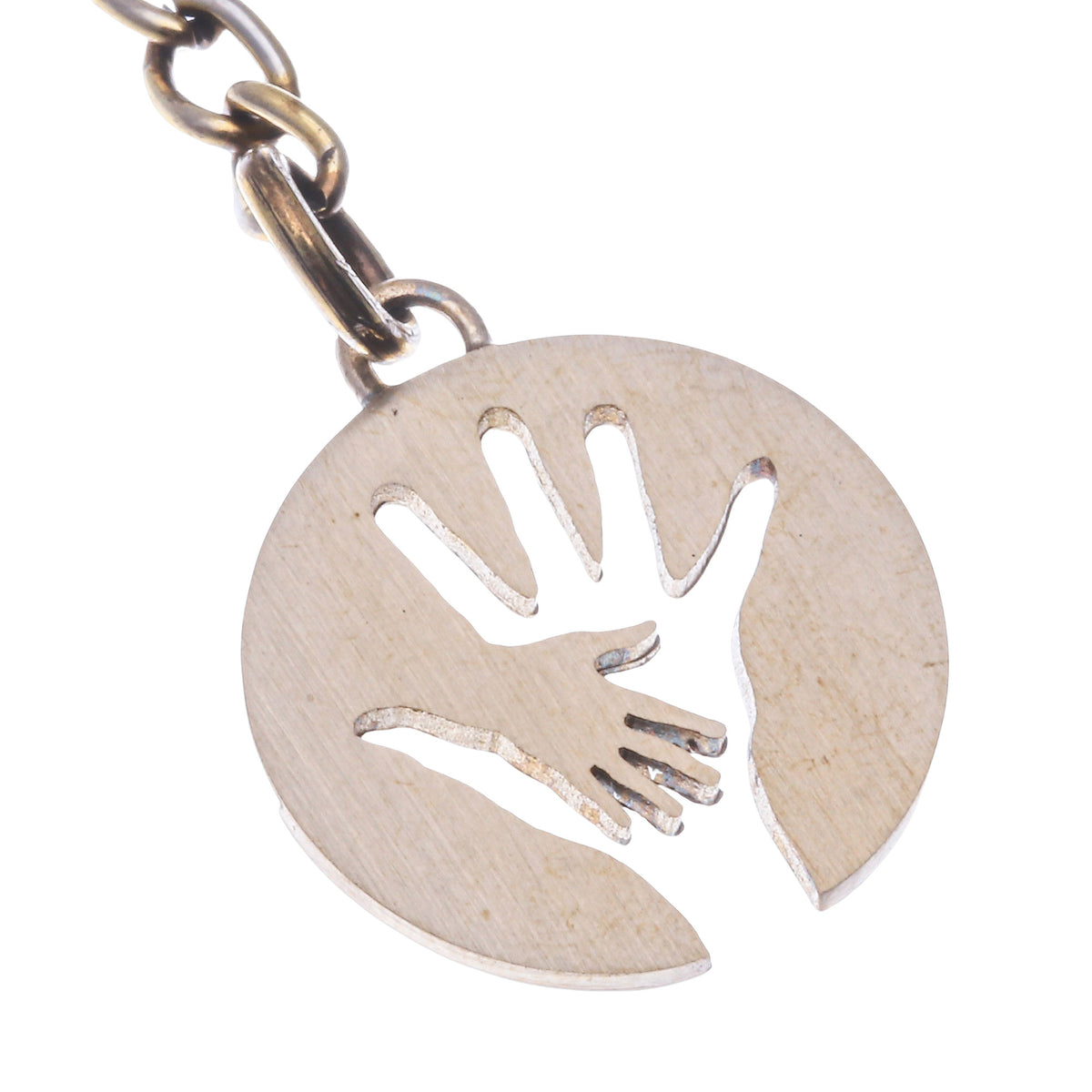 Inspirational Brass Key Chain with Brushed-Satin Finish