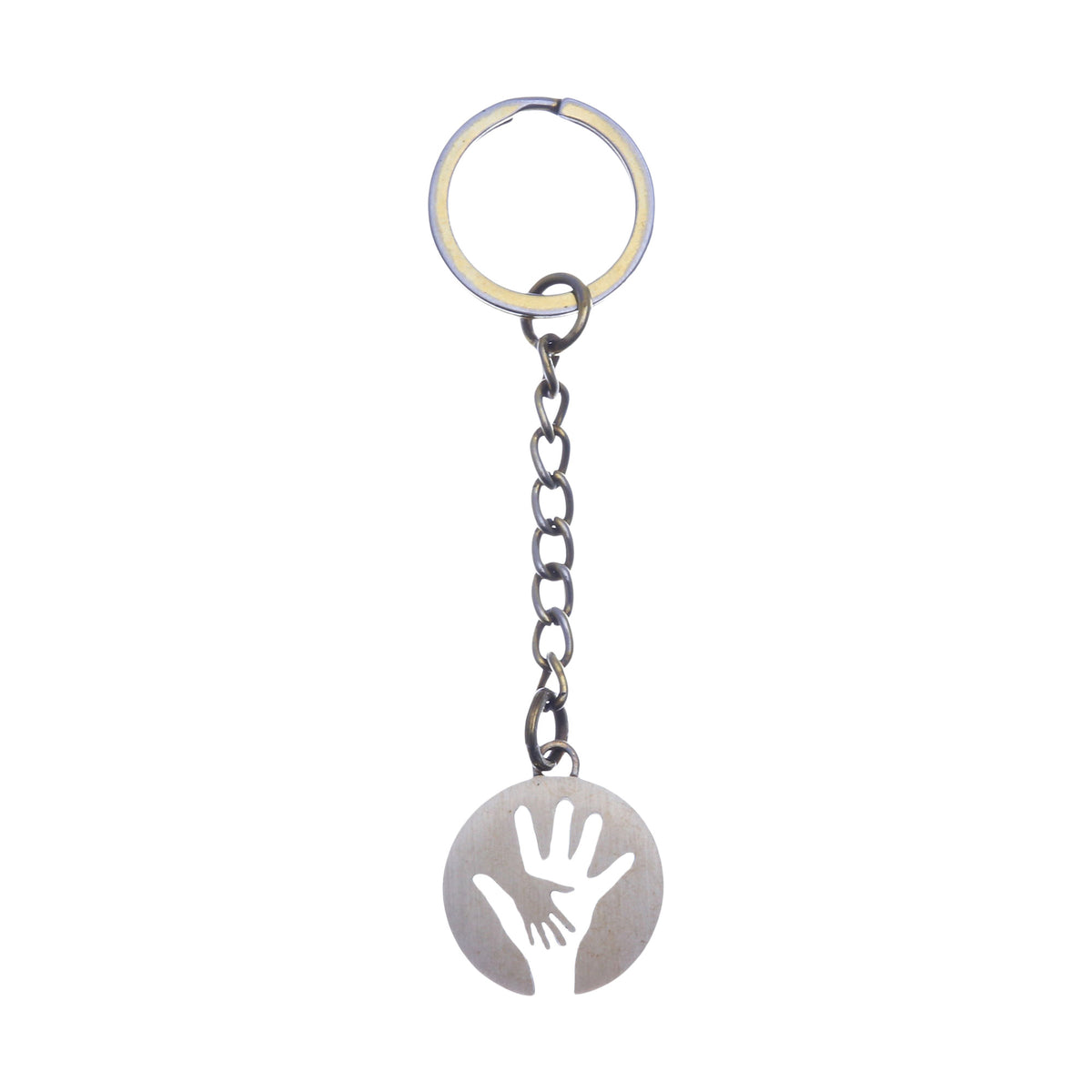 Inspirational Brass Key Chain with Brushed-Satin Finish
