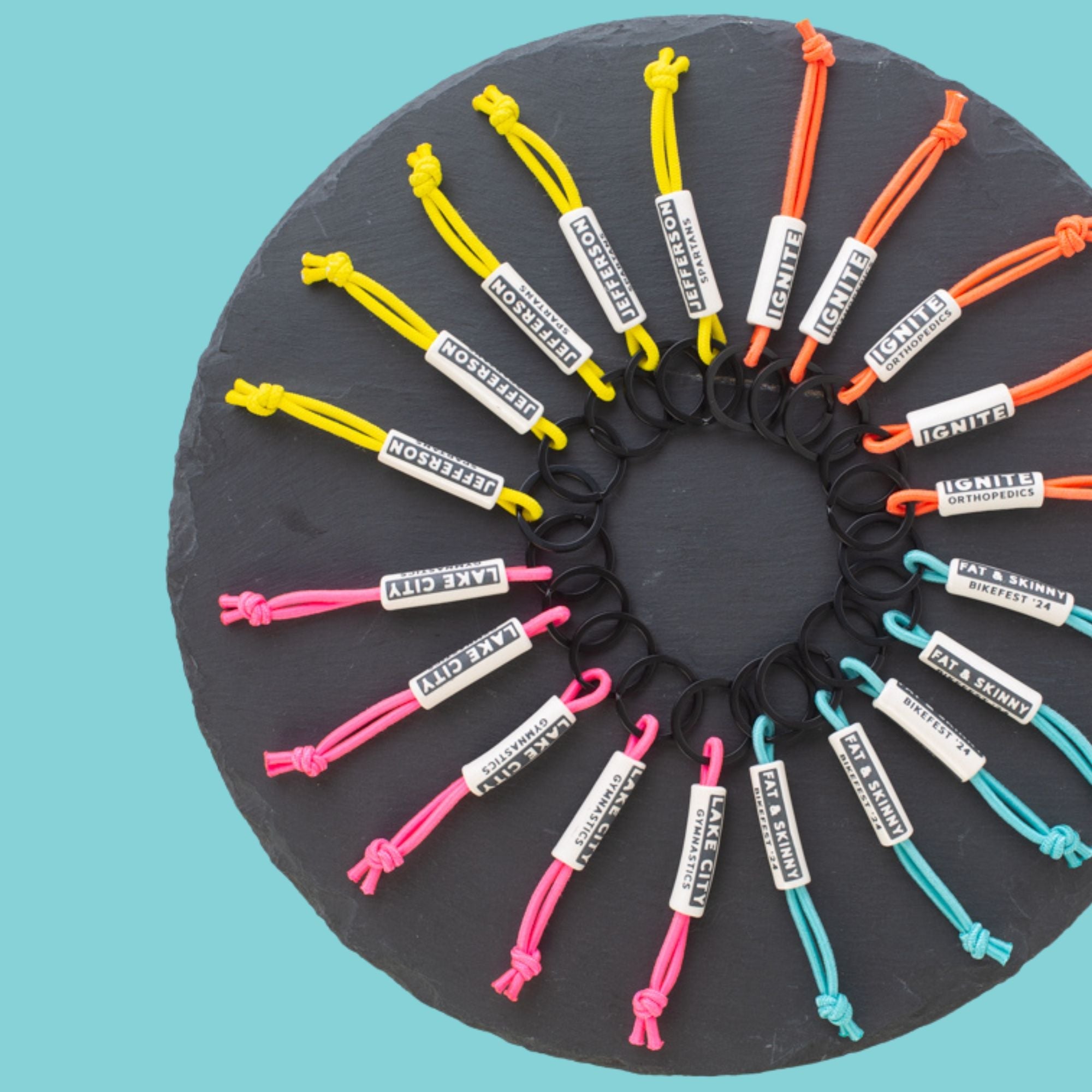 Active Gear Keychains on Stretch Cord