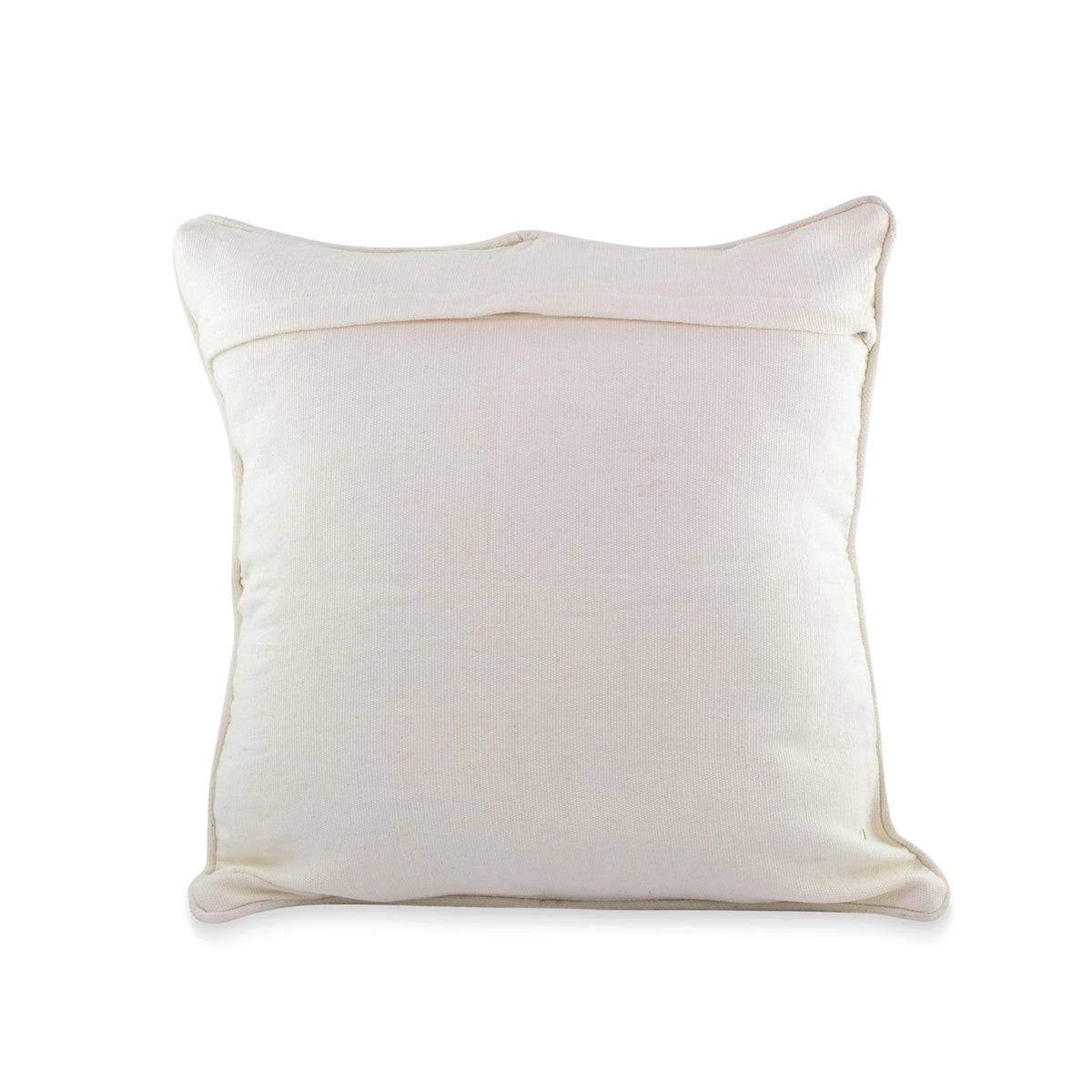 Maya Backstrap Woven Cotton Cushion Cover in Grey and White - Ceiba Tree features precise geometric motifs