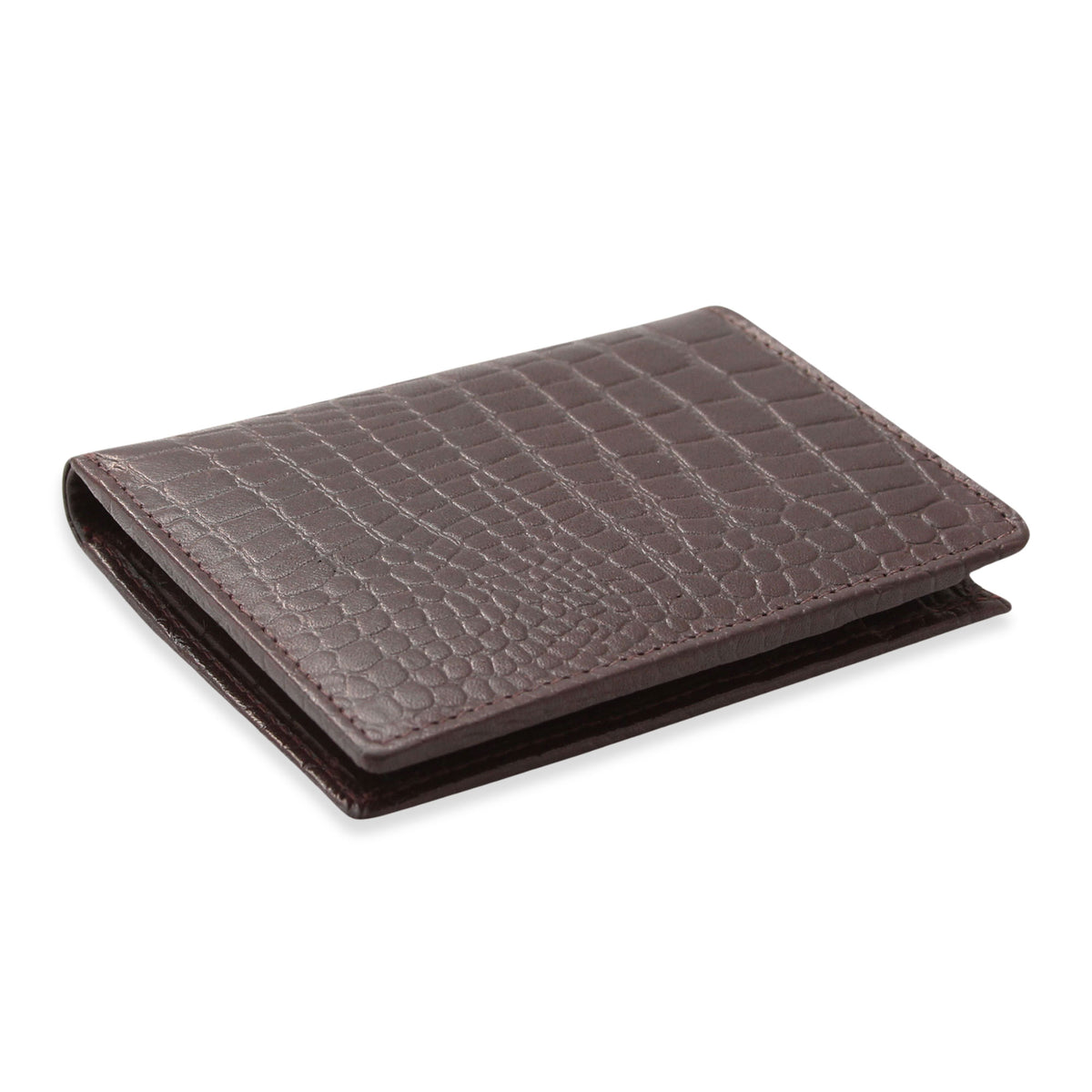 Compact and Slim Brown Leather Wallet