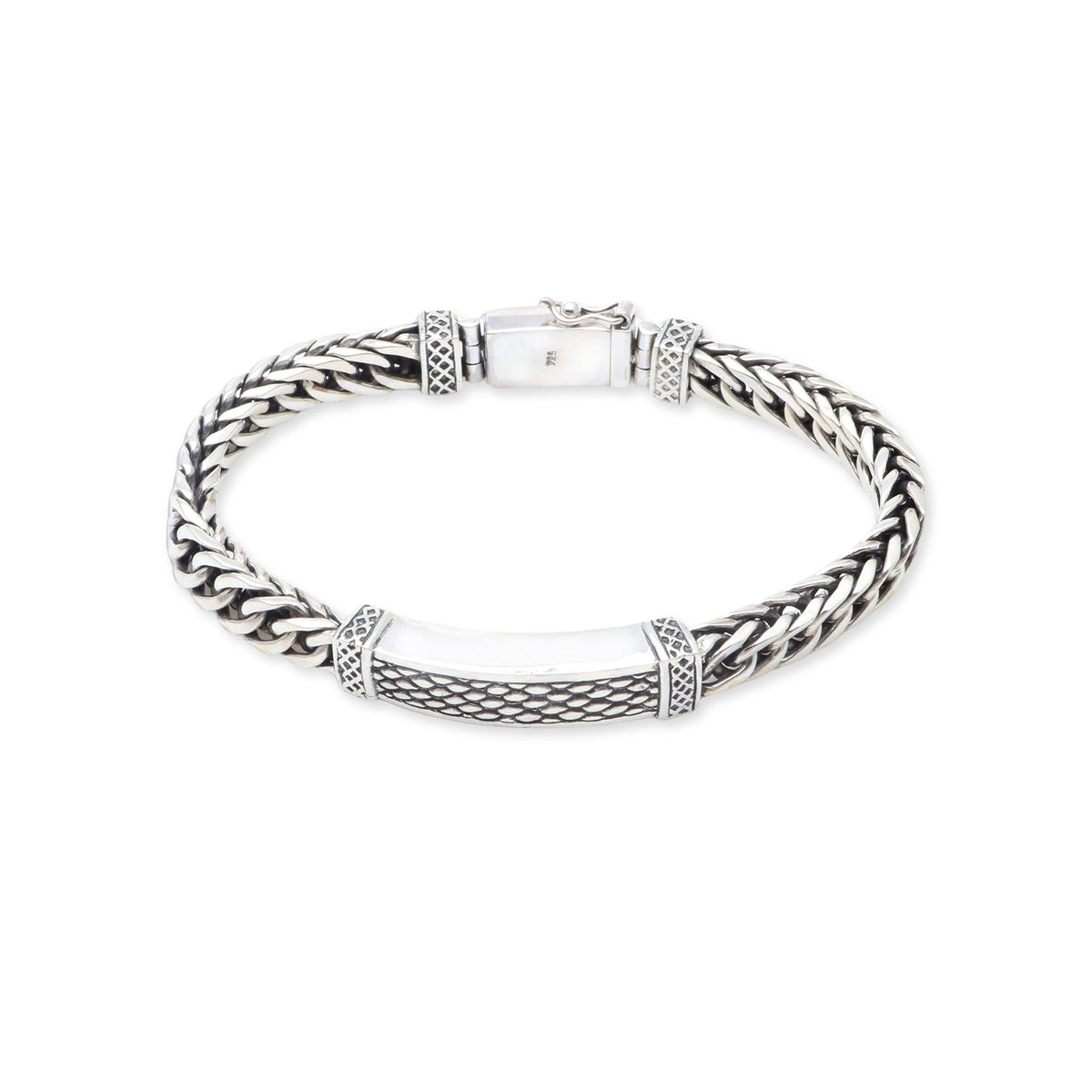 Silver Gentleman - Men's Sterling Silver Cuban Link Chain Bracelet