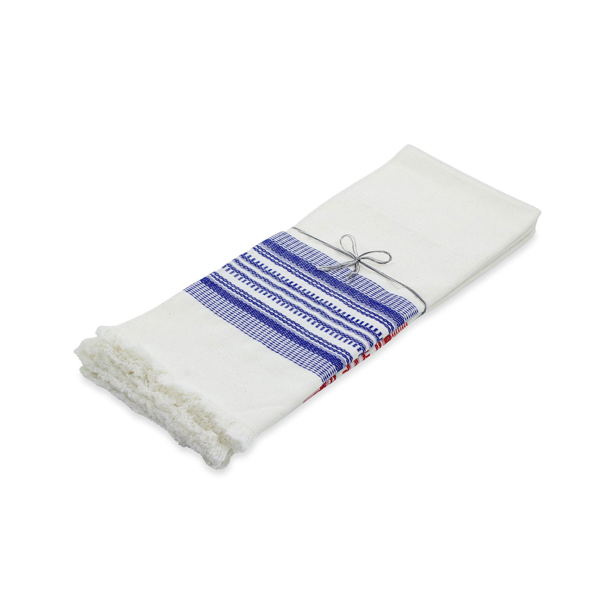 Set of 3 Handwoven Dish Towels - Multicolor and 100% Cotton