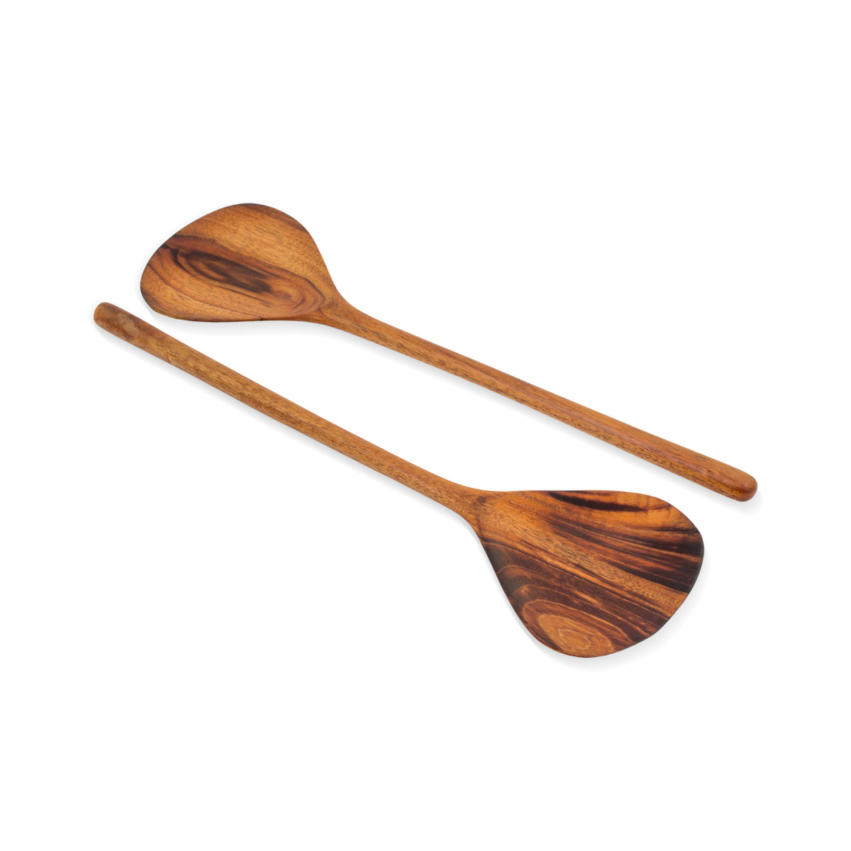 Pair of Handcrafted Guatemalan Jobillo Wood Salad Utensils
