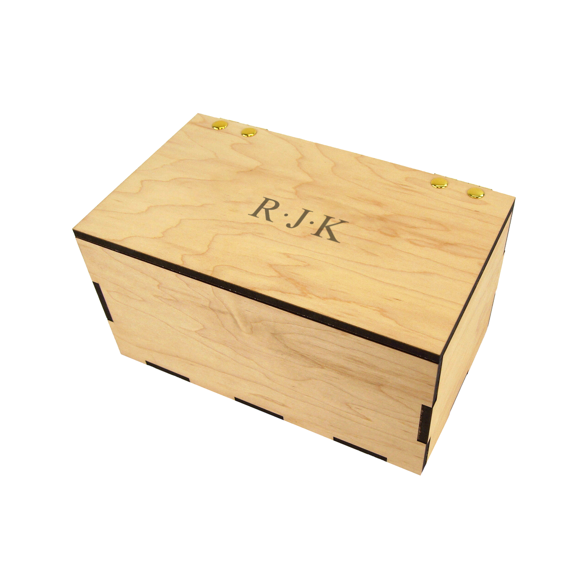Wooden Maple Rocks Glass Gift Box