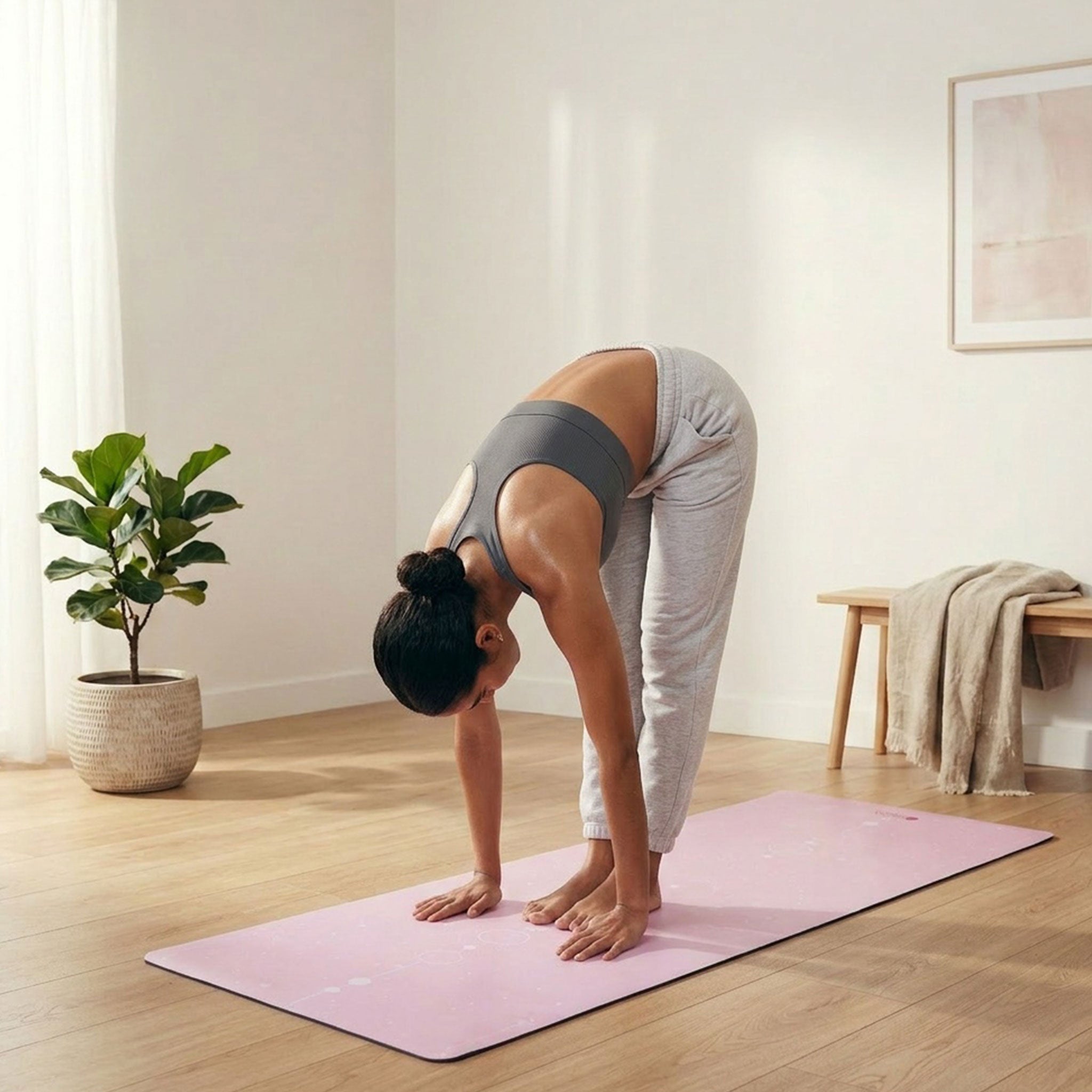 Pink Ribbon Combo Yoga Mat in 3.5mm
