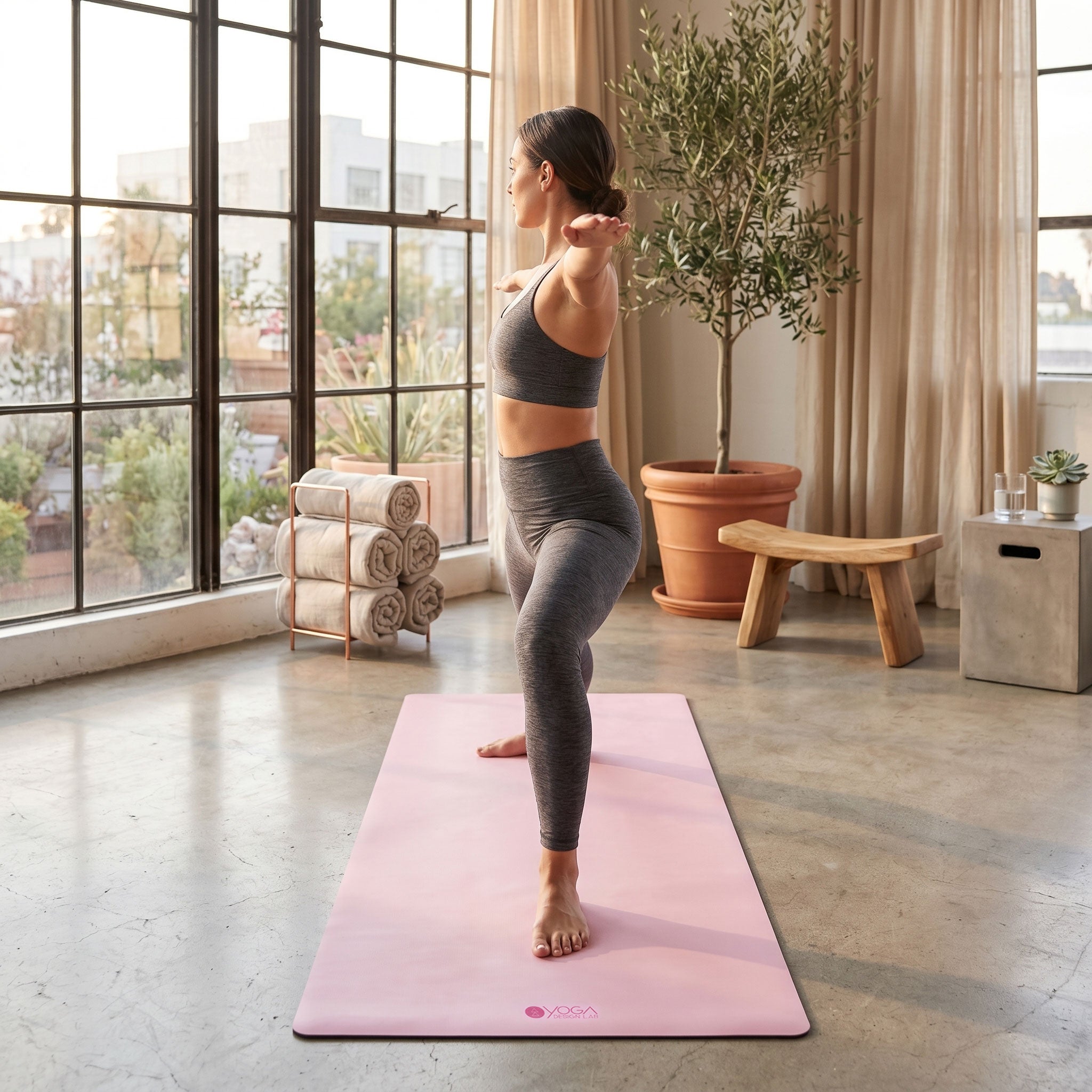 Pink Ribbon Infinity Yoga Mat in 5mm