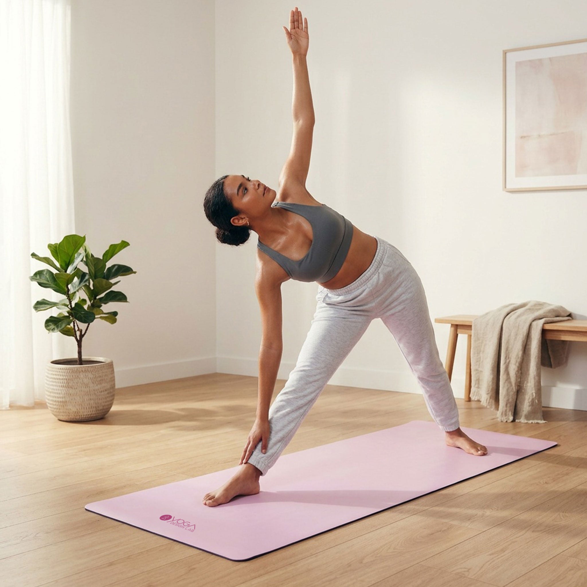 Pink Ribbon Infinity Yoga Mat in 5mm