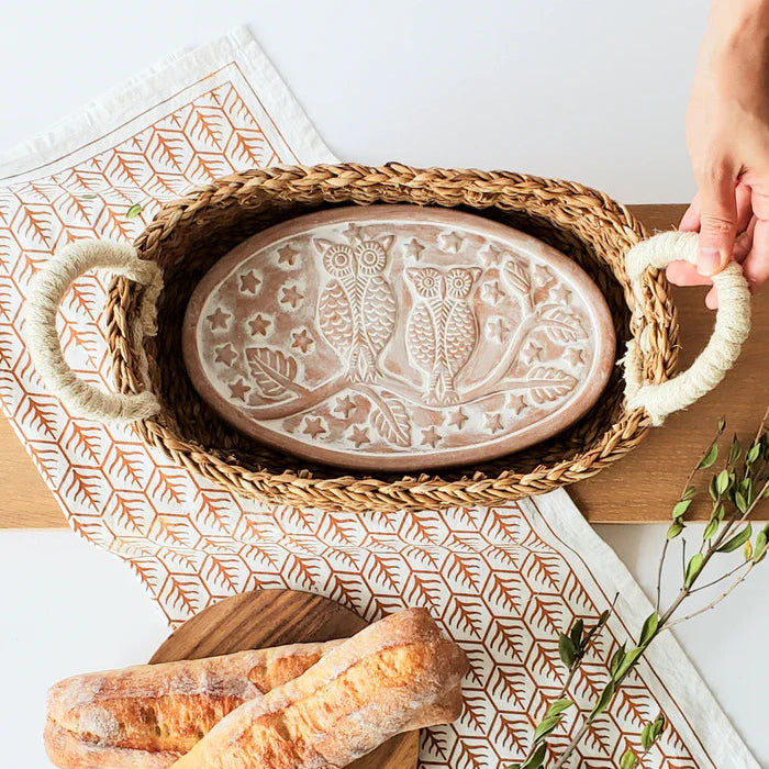 Bread Warmer & Basket Oval Gift Set