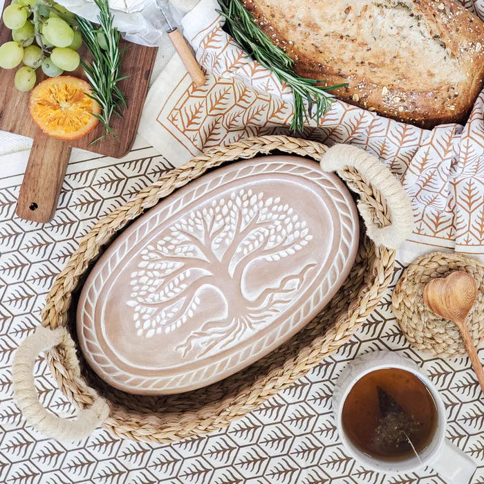 Bread Warmer & Basket Oval Gift Set